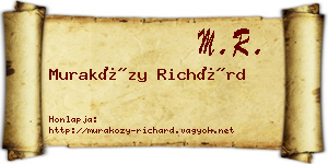 Muraközy Richárd névjegykártya