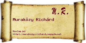 Muraközy Richárd névjegykártya