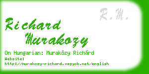 richard murakozy business card